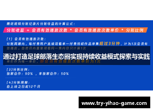 通过打造足球部落生态圈实现持续收益模式探索与实践
