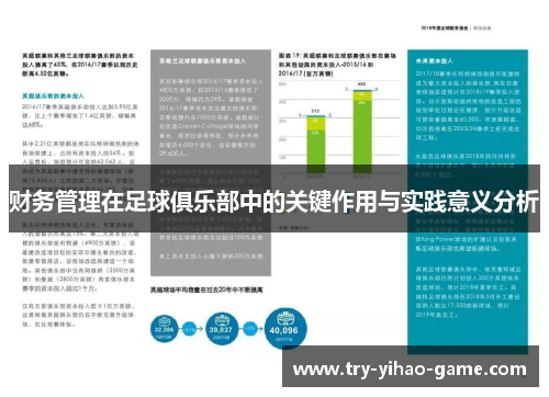 财务管理在足球俱乐部中的关键作用与实践意义分析 财务管理在足球俱乐部中的关键作用与实践意义分析